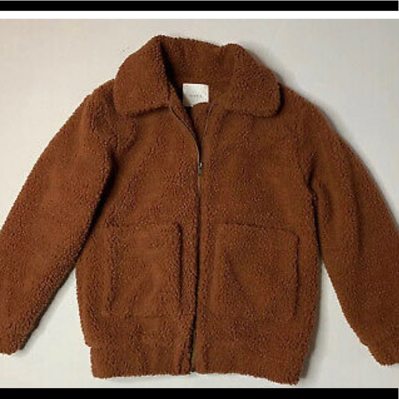Elodie Jackets & Blazers - Elodie Sherpa jacket in rust. Great condition!